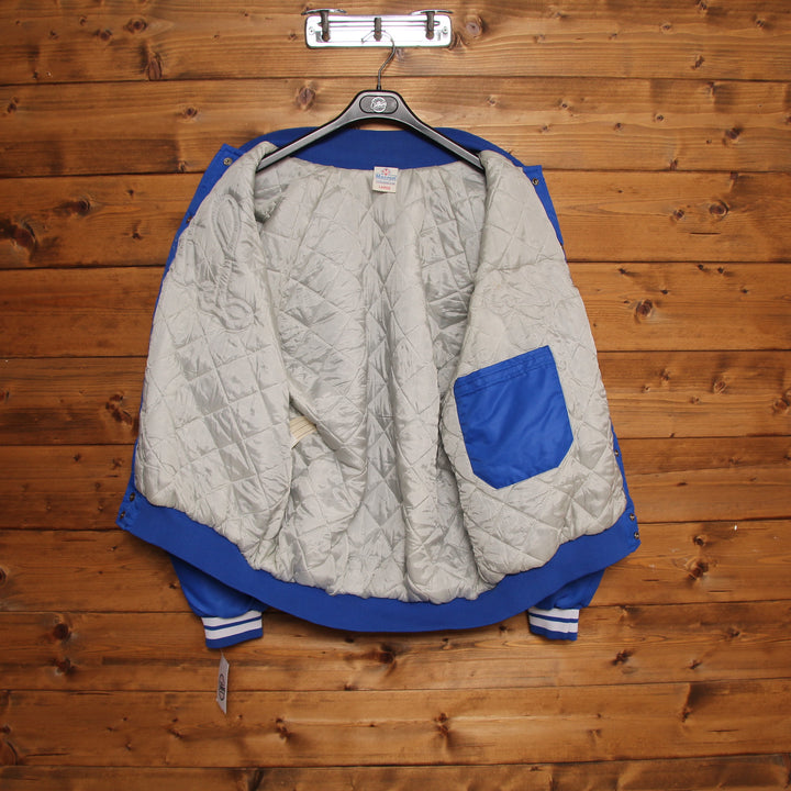 Macron Varsity Jacket Blu Taglia L Unisex