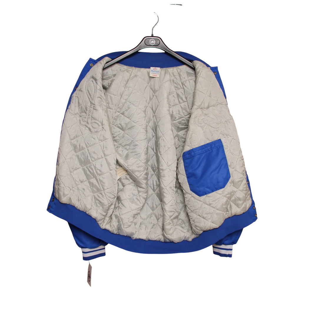 Macron Varsity Jacket Blu Taglia L Unisex