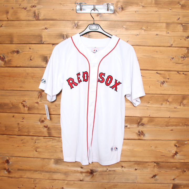 Majestic Boston Red Sox Maglia da Baseball Bianca Taglia M Uomo