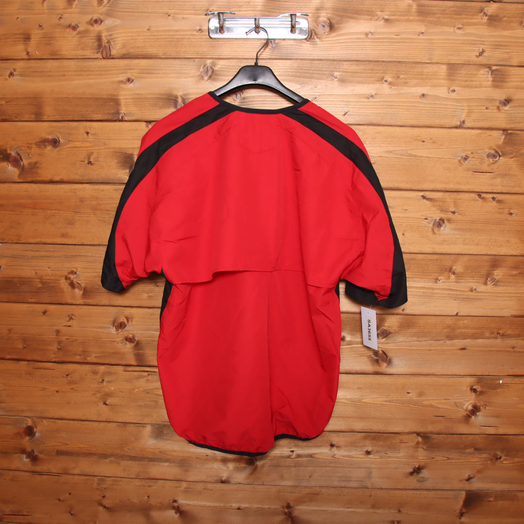 Majestic T-Shirt Nera e Rossa Taglia S Uomo Made in Korea