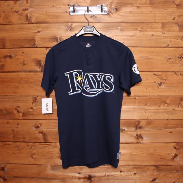 Majestic Tampa Bay Rays maglia da baseball blu taglia S uomo