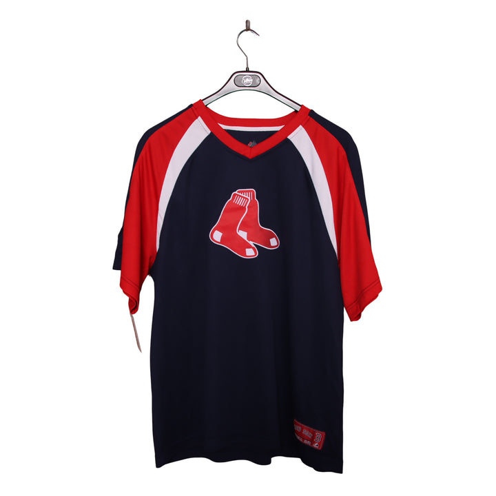 Majestic Athletic T-Shirt Boston Red Sox Blu e Rossa Taglia XL Uomo