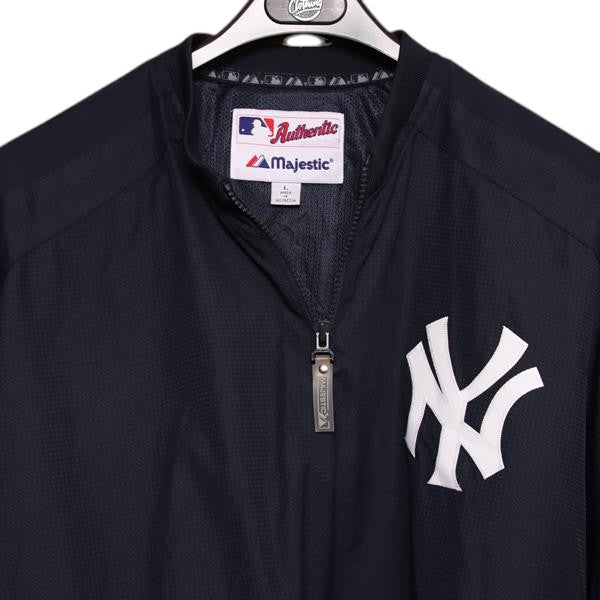 Majestic MLB New York Yankees varsity jacket nera taglia L