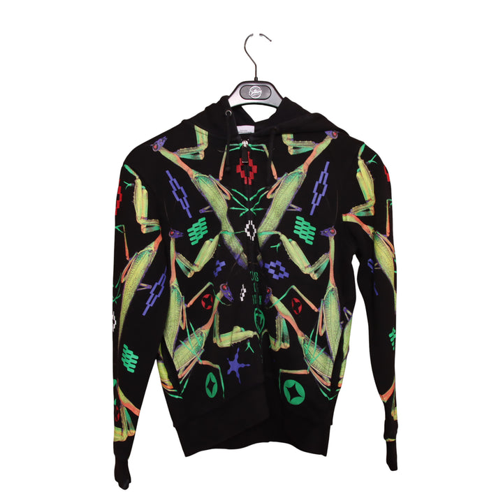 Marcelo Burlon Felpa Nera e Verde Taglia 10y Bambino