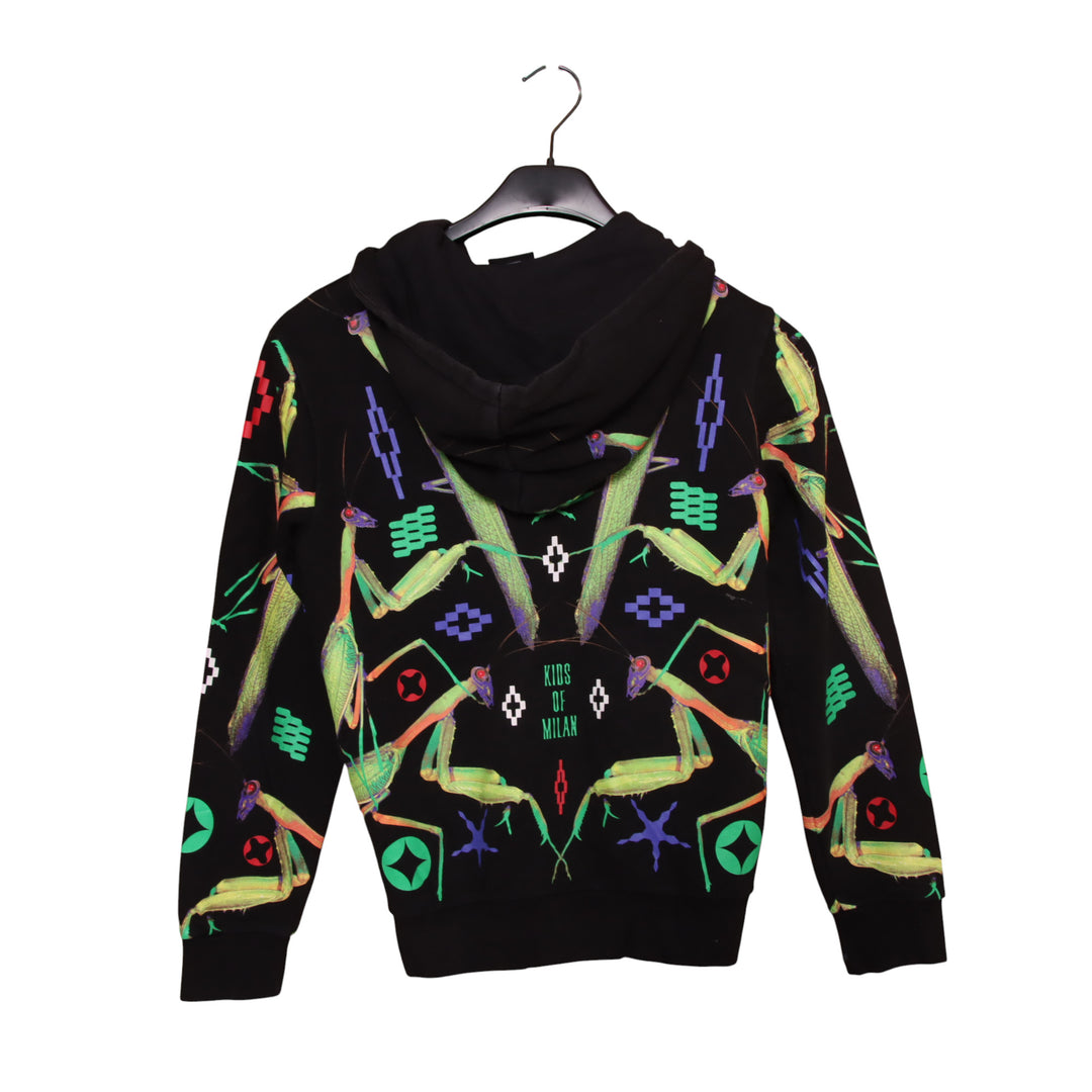 Marcelo Burlon Felpa Nera e Verde Taglia 10y Bambino