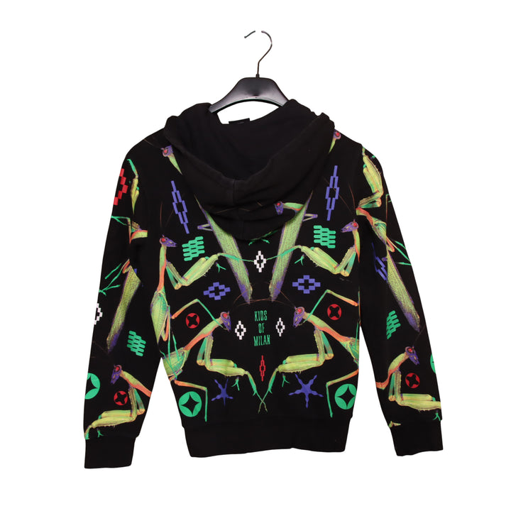 Marcelo Burlon Felpa Nera e Verde Taglia 10y Bambino