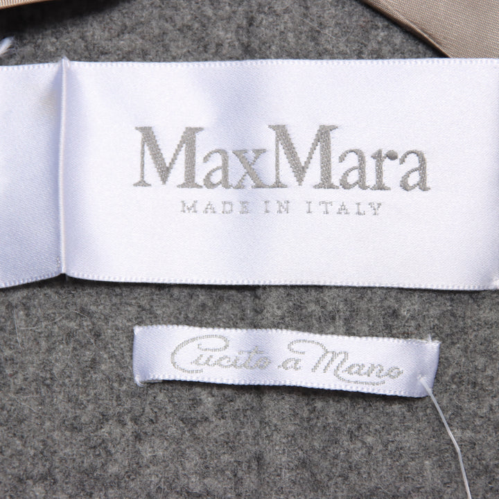 Max Mara Cappotto Grigio Taglia 46 Donna Hand Made
