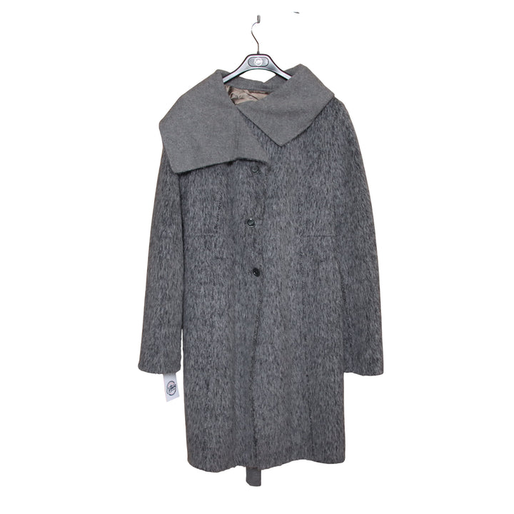Max Mara Cappotto Grigio Taglia 46 Donna Hand Made