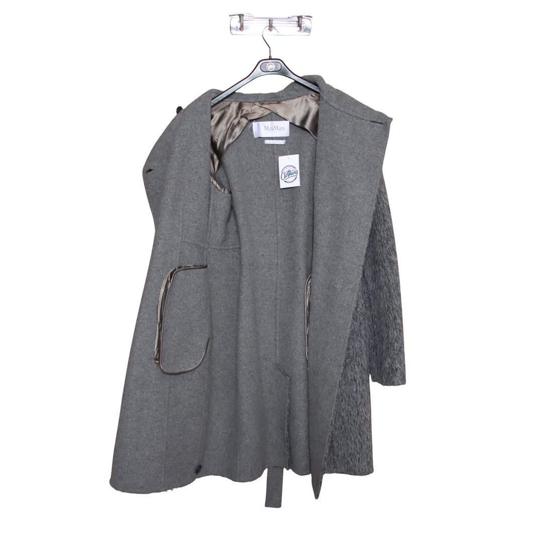 Max Mara Cappotto Grigio Taglia 46 Donna Hand Made