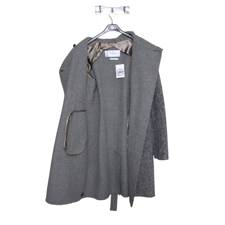 Max Mara Cappotto Grigio Taglia 46 Donna Hand Made