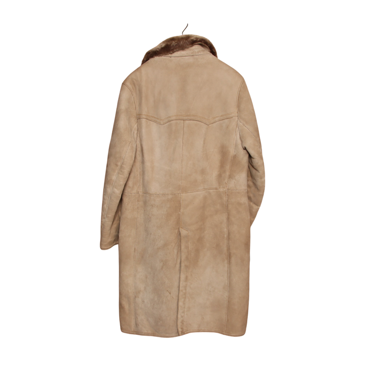 Montone a cappotto beige da donna