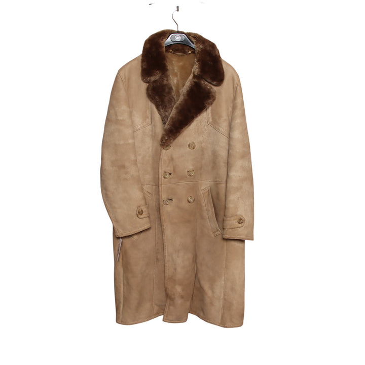Montone a cappotto beige da donna
