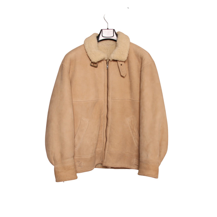 Montone vintage beige taglia 48 uomo
