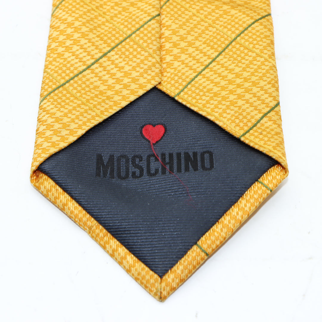 Moschino Cravatta Arancione in Seta Uomo