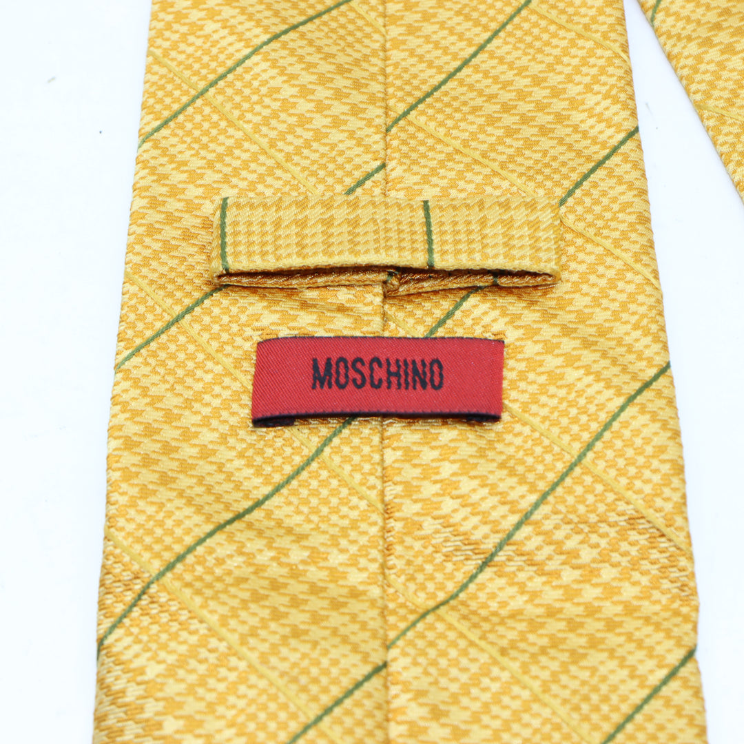 Moschino Cravatta Arancione in Seta Uomo