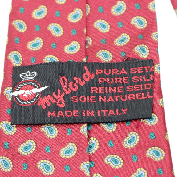 My Lord cravatta bordeaux con fantasia in seta uomo