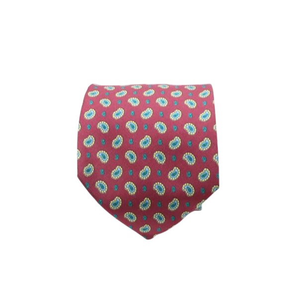 My Lord cravatta bordeaux con fantasia in seta uomo