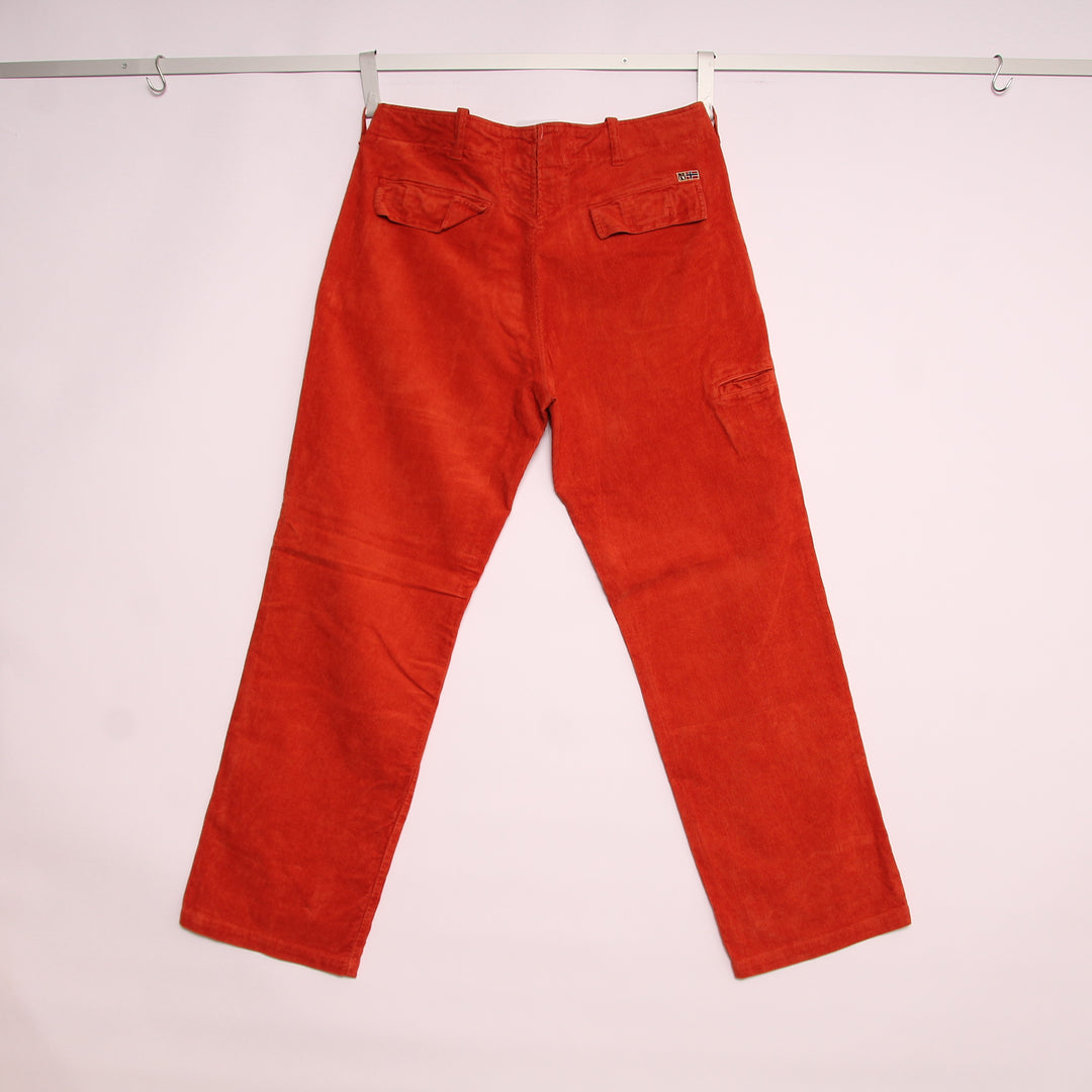 Napapijri Relaxed Fit Jeans di Velluto Arancione Taglia 52 Uomo