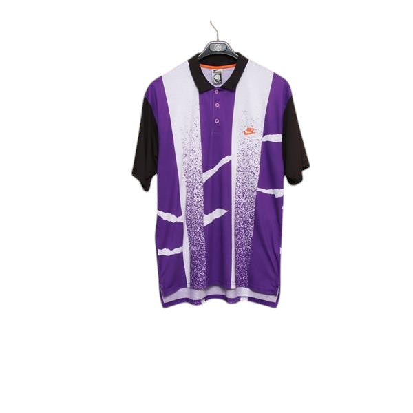Nike Agassi polo vintage bianca e viola taglia M uomo