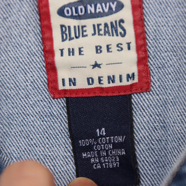 Old Navy salopette di jeans custom denim taglia L uomo