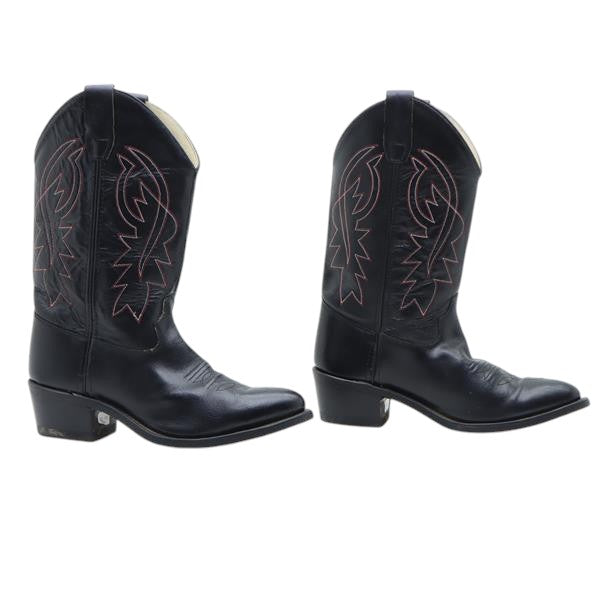 Old West stivali cowboy nero in pelle donna
