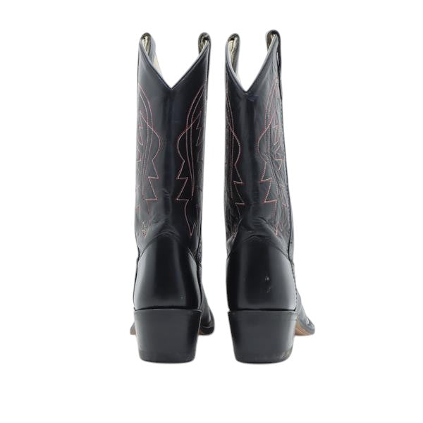 Old West stivali cowboy nero in pelle donna