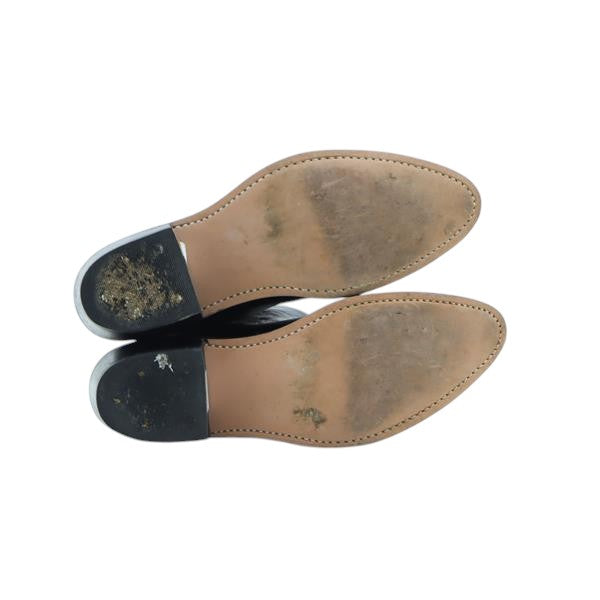 Old West stivali cowboy nero in pelle donna