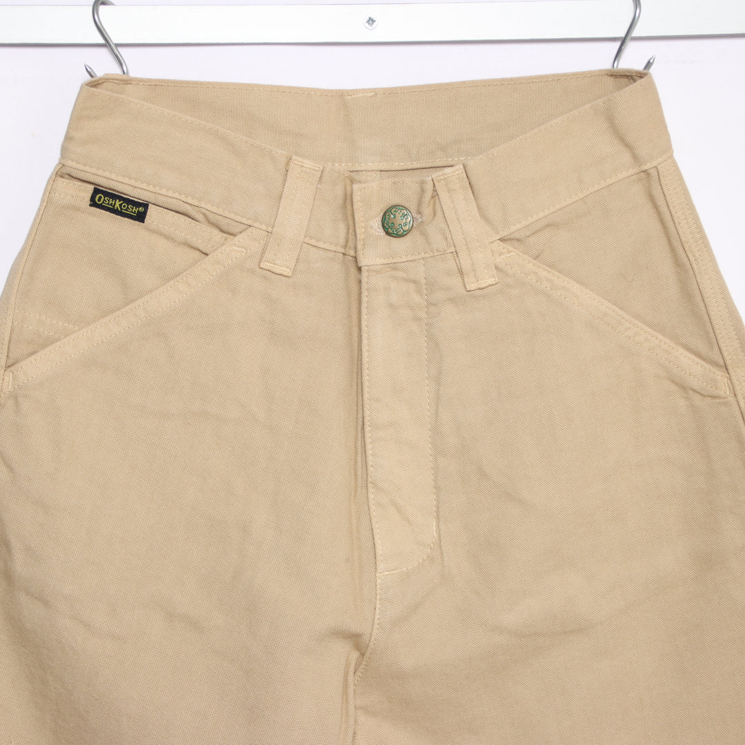 Osh Kosh classic work W28 jeans vintage in denim beige da donna