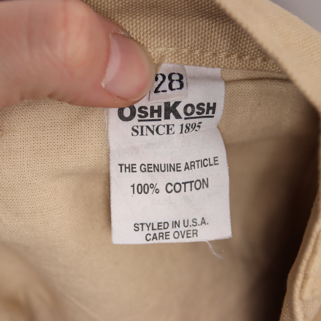 Osh Kosh classic work W28 jeans vintage in denim beige da donna