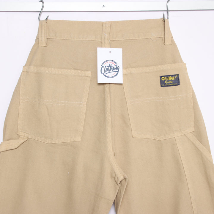 Osh Kosh classic work W28 jeans vintage in denim beige da donna