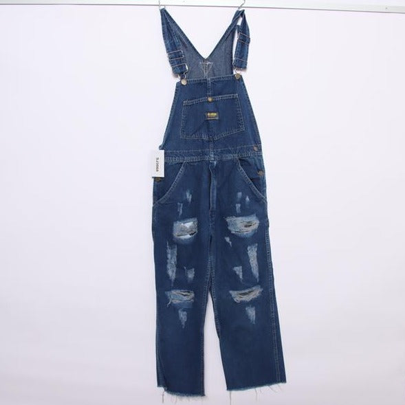 Osh Kosh salopette custom di jeans denim W28 L30 unisex made in USA