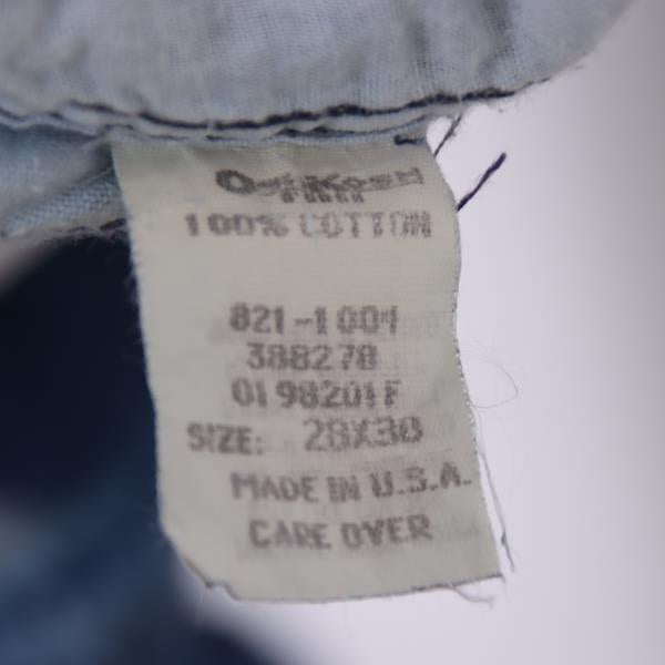 Osh Kosh salopette custom di jeans denim W28 L30 unisex made in USA