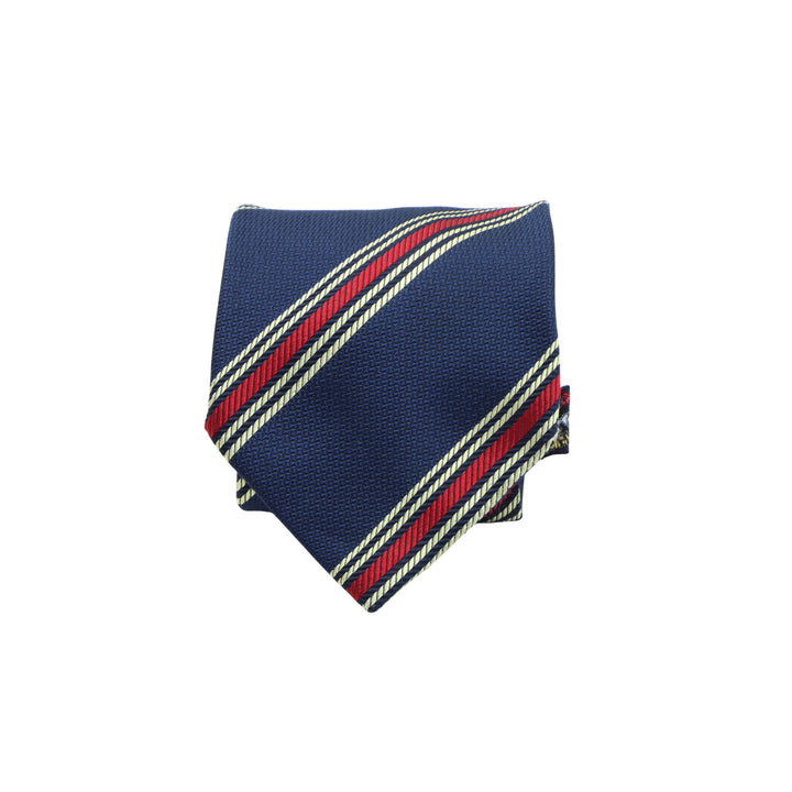 Paul & Shark Cravatta Blu a Strisce in Seta Uomo