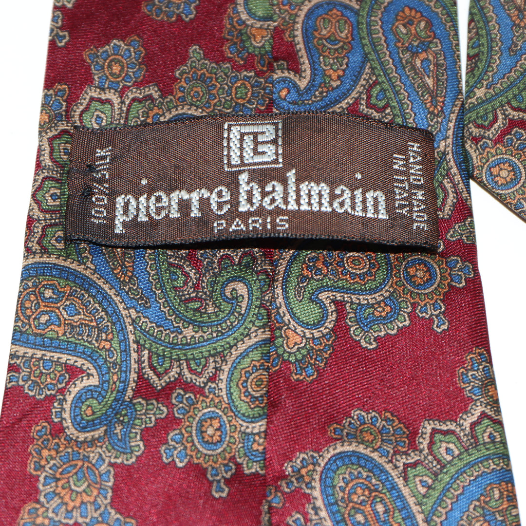 Pierre Balmain Cravatta Bordeaux in Cashmere Uomo