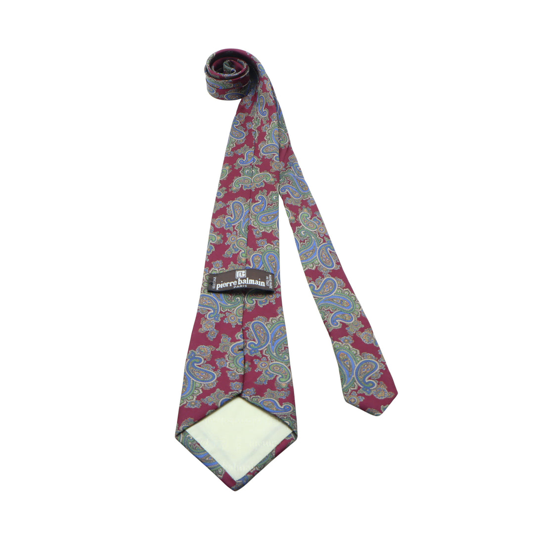 Pierre Balmain Cravatta Bordeaux in Cashmere Uomo