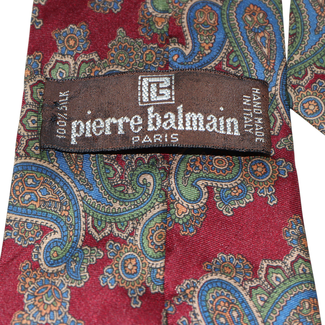 Pierre Balmain Cravatta Bordeaux in Cashmere Uomo