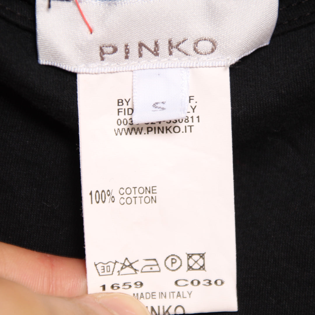 Pinko T-Shirt Nera Taglia S Donna Deadstock w/Tags