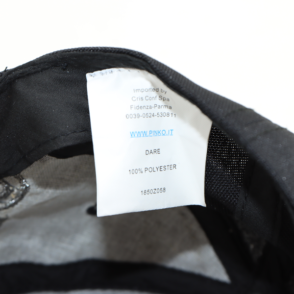 Pinko cappello nero donna deadstock w/tags