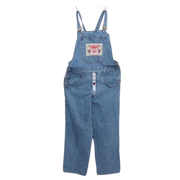 Pit Stop salopette di jeans denim taglia XL uomo