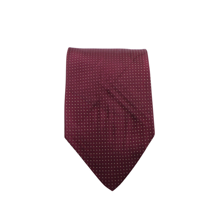Polo Ralph Lauren Cravatta Bordeaux a Pois in Seta Uomo Made in USA