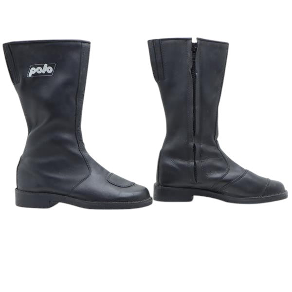 Polo Vintage stivaletto da moto nero in pelle numero 38 donna