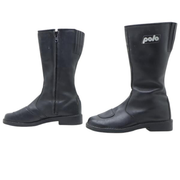 Polo Vintage stivaletto da moto nero in pelle numero 38 donna