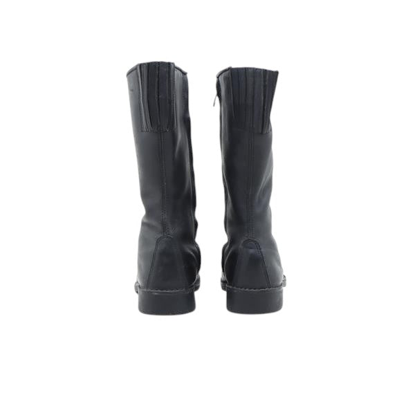 Polo Vintage stivaletto da moto nero in pelle numero 38 donna