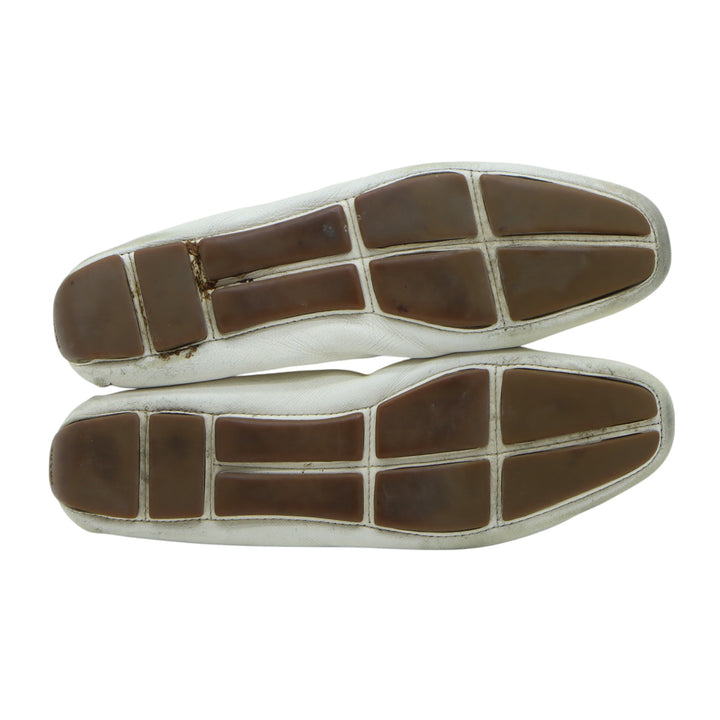 Prada Mocassino in Pelle Beige EU 39 Donna