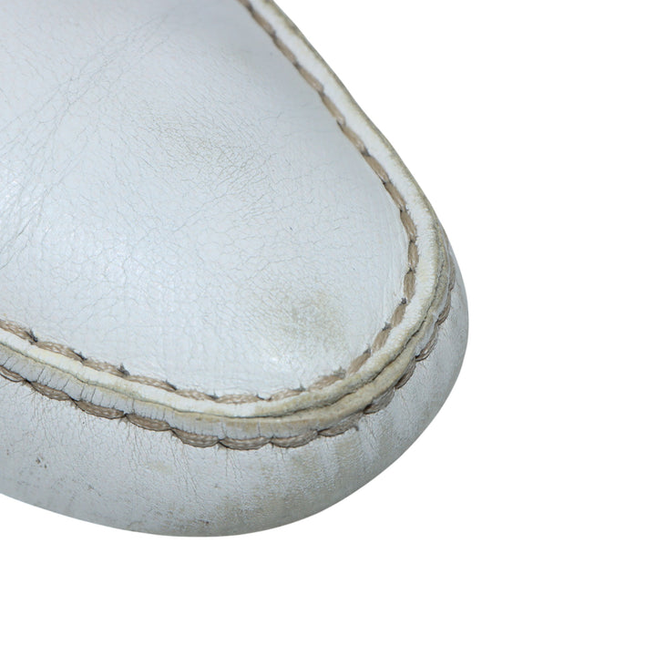 Prada Mocassino in Pelle Beige EU 39 Donna