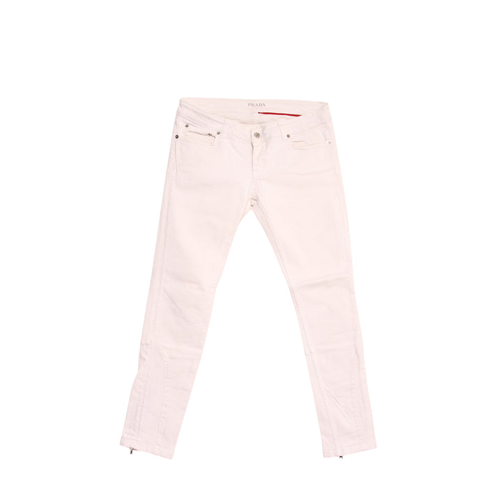 Prada Skinny Jeans Bianco W30 Donna