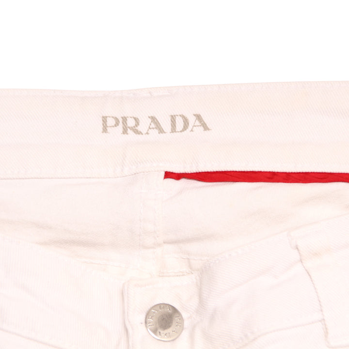 Prada Skinny Jeans Bianco W30 Donna