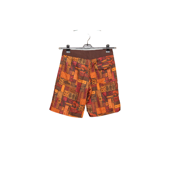 RVCA Costume Bermuda Arancione con Fantasia W30 Uomo Deadstock w/Tags