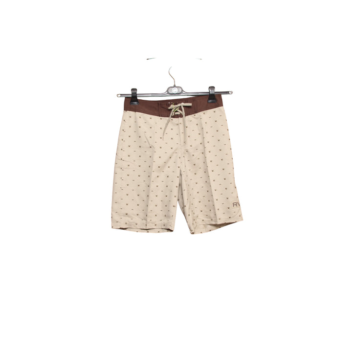 RVCA Costume Bermuda Marrone W32 Uomo Deadstock w/Tags