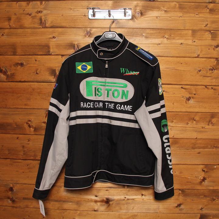 Race Car Giacca da Moto Racing Nera Taglia L Uomo